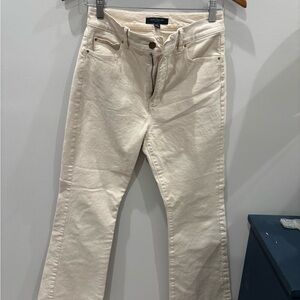 Ann Taylor Straight Leg Cream Jeans